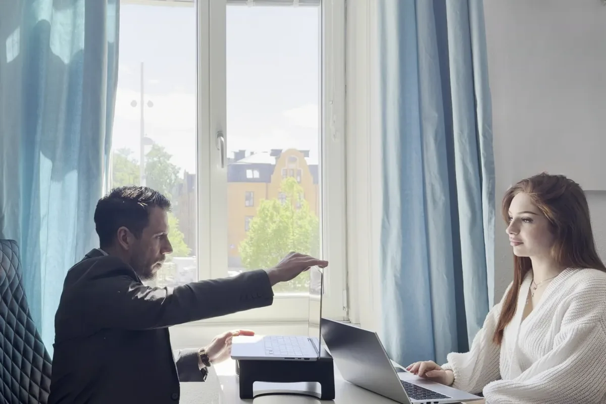 Client meeting at the Synlighetsverket office in Uppsala